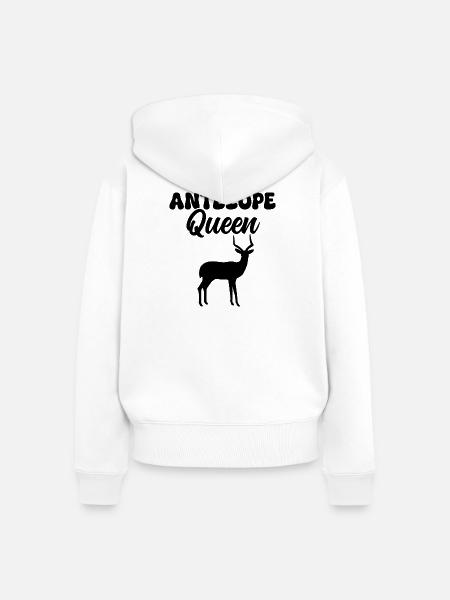 Antilope Safari Wildtiere - Frauen Premium Bio Zip Hoodie - Weiß