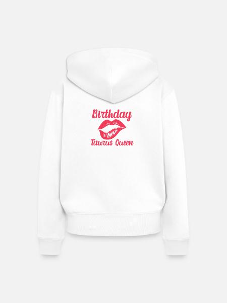 Sternzeichen Stier - Frauen Premium Bio Zip Hoodie - Weiß