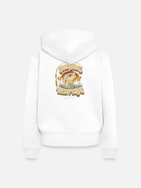 Der Fish Whisperer - Frauen Premium Bio Zip Hoodie - Weiß