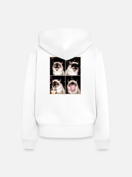 Katzen Himalaya Katze - Frauen Premium Bio Zip Hoodie - Weiß