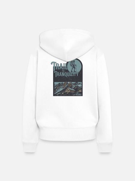 Trail to Tranquility - Frauen Premium Bio Zip Hoodie - Weiß
