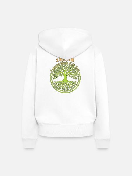 Samhain Verzauberte Wälder – keltische Wurzeln - Frauen Premium Bio Zip Hoodie - Weiß