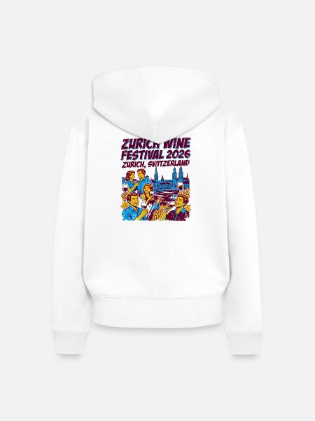 Zurich Wine Festival 2026 Celebration Event - Frauen Premium Bio Zip Hoodie - Weiß