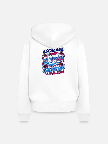 Escalade Geneva Switzerland Retro Celebration - Frauen Premium Bio Zip Hoodie - Weiß