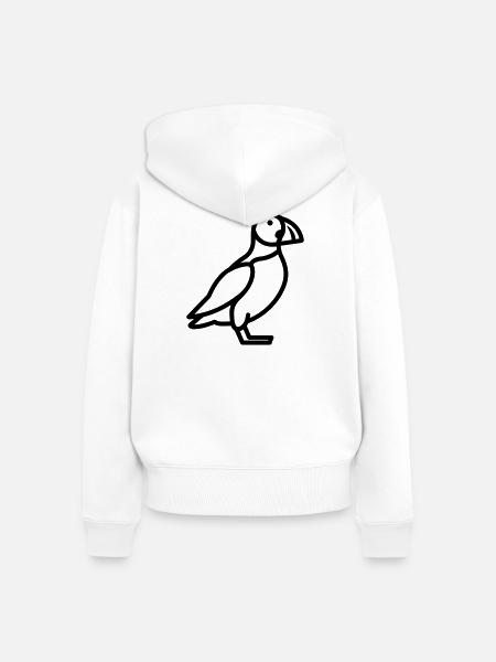 Papageitaucher-Seevogel - Frauen Premium Bio Zip Hoodie - Weiß