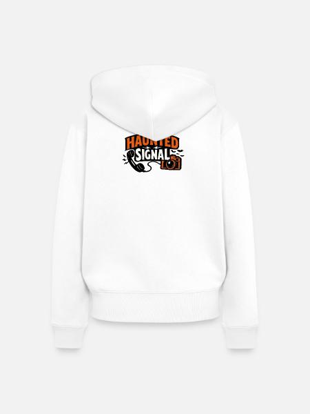 Geistersignal Kamera - Frauen Premium Bio Zip Hoodie - Weiß