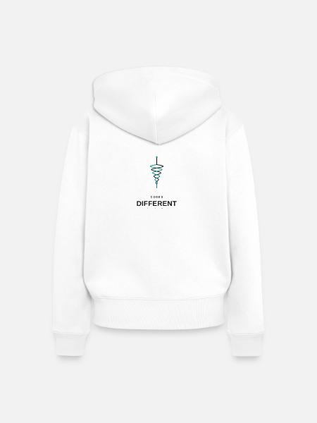 Spirale der Einzigartigkeit - Frauen Premium Bio Zip Hoodie - Weiß