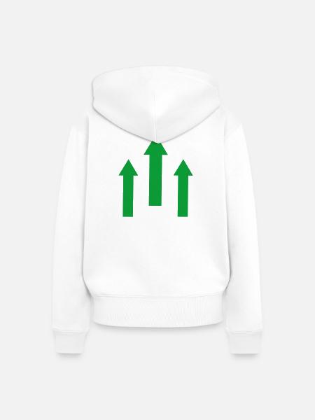 Pfeile - Frauen Premium Bio Zip Hoodie - Weiß