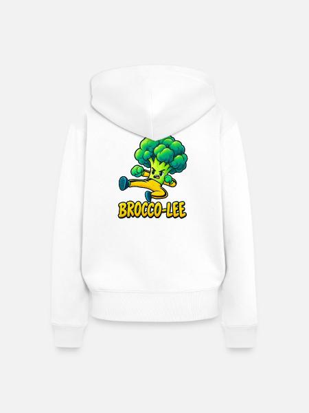 Brokkoli - Frauen Premium Bio Zip Hoodie - Weiß