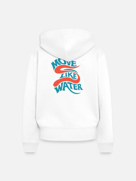 Move like water - Frauen Premium Bio Zip Hoodie - Weiß