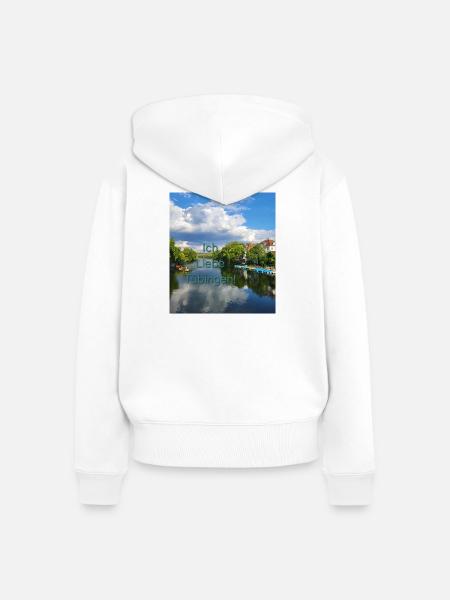 Tübingen City! - Frauen Premium Bio Zip Hoodie - Weiß