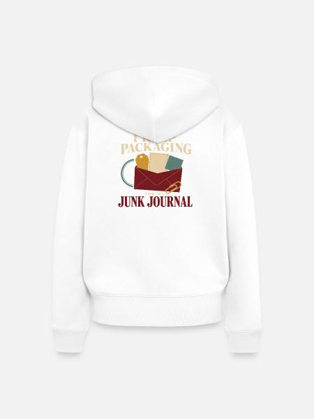 Junk Journal Junk Journaling Ephemera Liebhaber - Frauen Premium Bio Zip Hoodie - Weiß