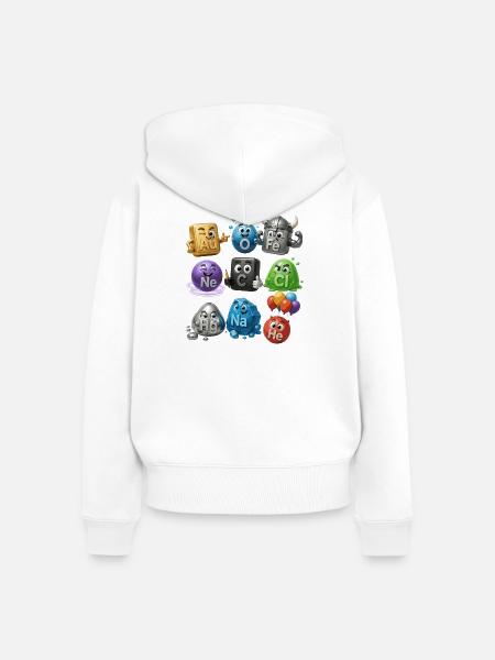 Chemische Elemente - Frauen Premium Bio Zip Hoodie - Weiß