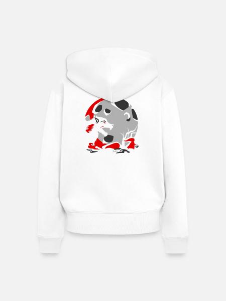 Rotkäppchen - Frauen Premium Bio Zip Hoodie - Weiß