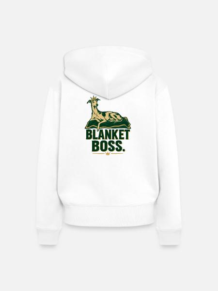 Windhund-Rettungsdecken-Hemd - Frauen Premium Bio Zip Hoodie - Weiß