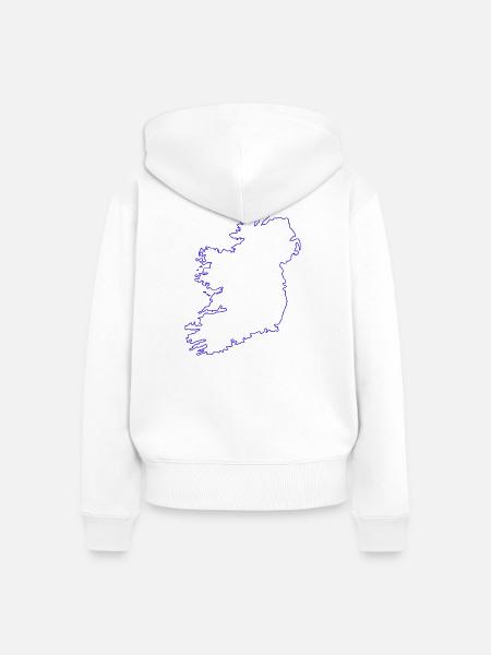 Karte von Irland - Frauen Premium Bio Zip Hoodie - Weiß