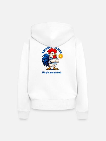 Der französische Nörgler - Frauen Premium Bio Zip Hoodie - Weiß