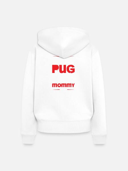 PUG - Frauen Premium Bio Zip Hoodie - Weiß