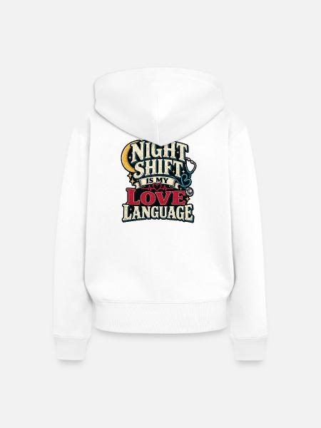Night Shift Nurse - Frauen Premium Bio Zip Hoodie - Weiß