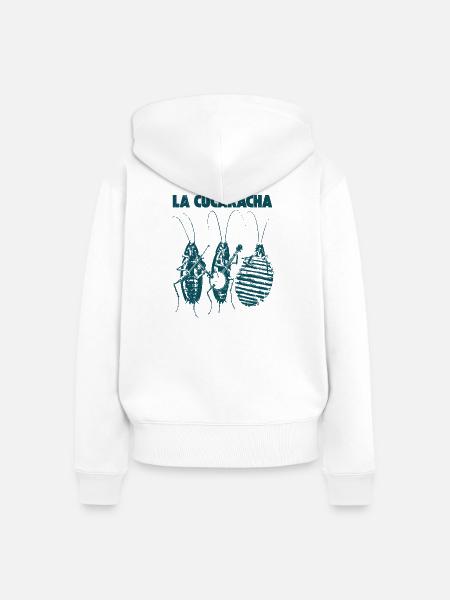 La Cucaracha Band - Frauen Premium Bio Zip Hoodie - Weiß