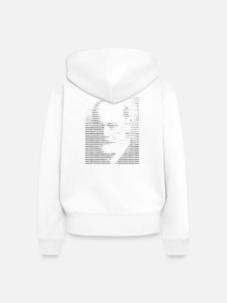 Freud ASCII Kunstporträt - Frauen Premium Bio Zip Hoodie - Weiß