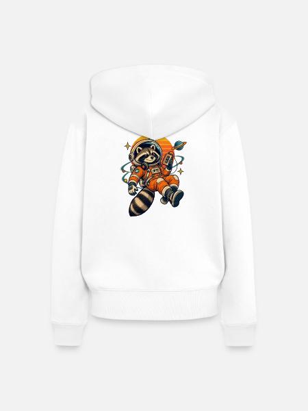 Orbit Bandit  - Frauen Premium Bio Zip Hoodie - Weiß