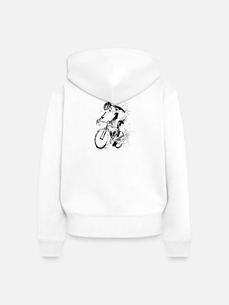 Radsportler - Frauen Premium Bio Zip Hoodie - Weiß