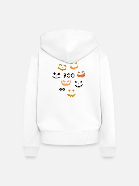 Halloween - Frauen Premium Bio Zip Hoodie - Weiß