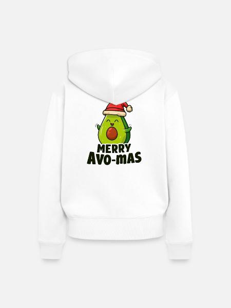 Avocado AvO-Mas Freude - Frauen Premium Bio Zip Hoodie - Weiß