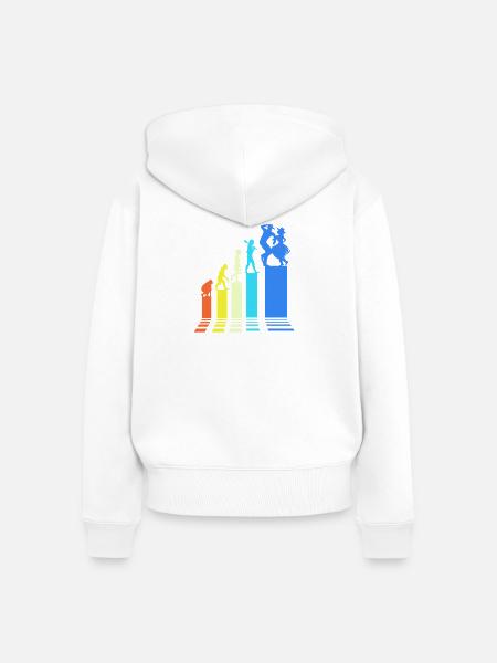 Square Dance - Frauen Premium Bio Zip Hoodie - Weiß