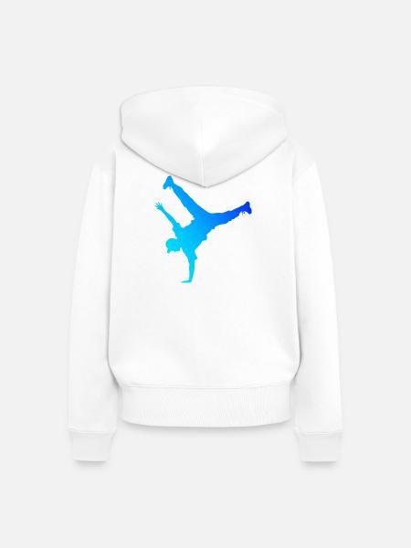 Geschenkidee für den Hip-Hop-Tänzer mit Breakdance - Frauen Premium Bio Zip Hoodie - Weiß