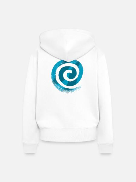 Spirale - Frauen Premium Bio Zip Hoodie - Weiß