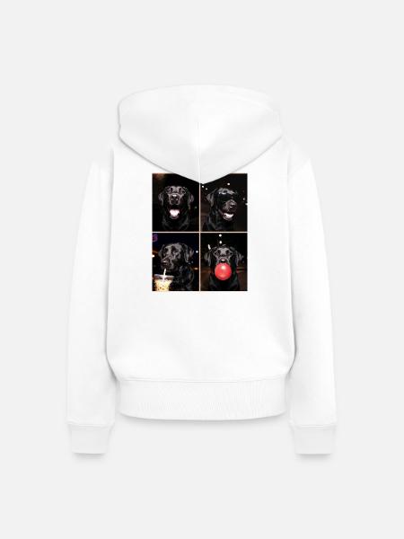 Hunde Labrador Hund - Frauen Premium Bio Zip Hoodie - Weiß
