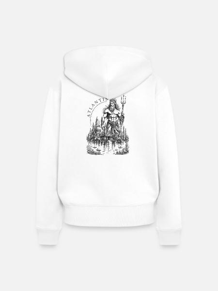 Atlantis Verlorene Stadt - Frauen Premium Bio Zip Hoodie - Weiß