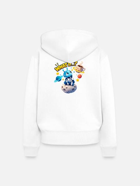 WAS, WENN...? - Frauen Premium Bio Zip Hoodie - Weiß