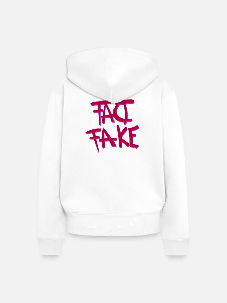 Graffiti Fake Statement Design - Frauen Premium Bio Zip Hoodie - Weiß