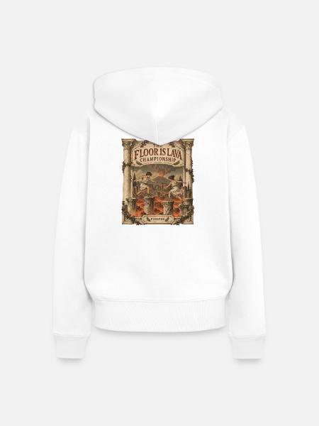 Pompeji Lava-Spiel - Frauen Premium Bio Zip Hoodie - Weiß