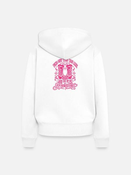 Such dir absichtlich Stiefel - Frauen Premium Bio Zip Hoodie - Weiß