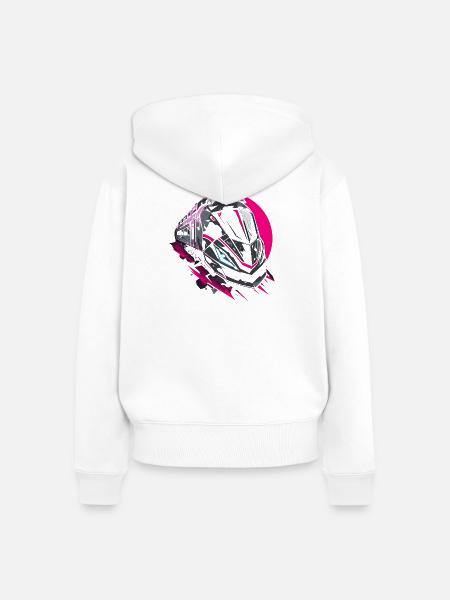 Zug Steamwave - Frauen Premium Bio Zip Hoodie - Weiß