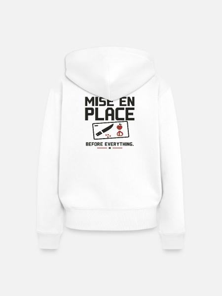 Zuerst Implementierung - Frauen Premium Bio Zip Hoodie - Weiß