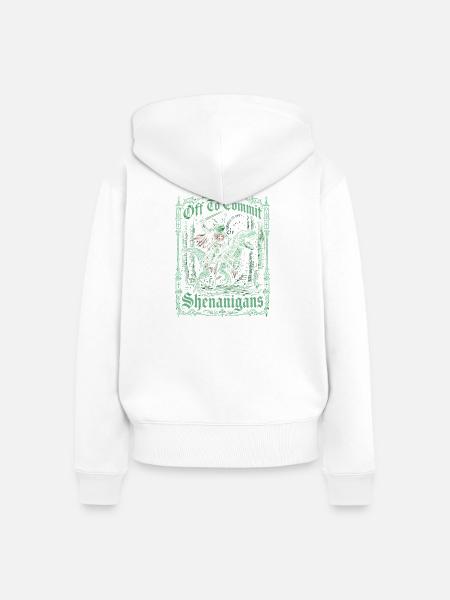 Shenanigans Knight Dragon - Frauen Premium Bio Zip Hoodie - Weiß