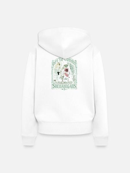 Froschritter im Burgdungeon - Frauen Premium Bio Zip Hoodie - Weiß
