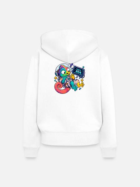 FEHLER 404: NORMALITÄT NICHT GEFUNDEN - Frauen Premium Bio Zip Hoodie - Weiß