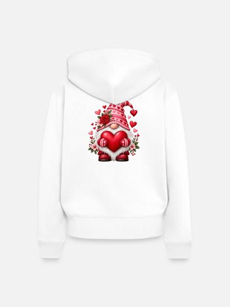 Süße Zwerge unter den Gnomen - Frauen Premium Bio Zip Hoodie - Weiß