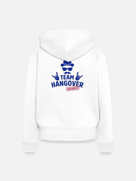 team hangover member hipster - Frauen Premium Bio Zip Hoodie - Weiß