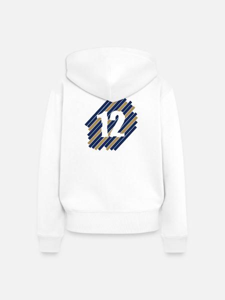 Der 12 Mann (Zürich) - Frauen Premium Bio Zip Hoodie - Weiß