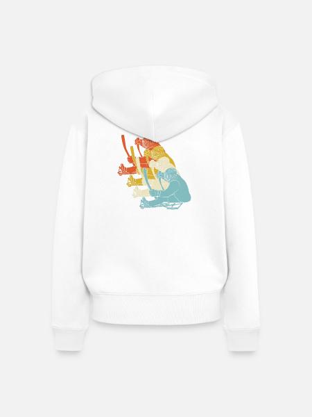 Para Handicap Eishockey - Frauen Premium Bio Zip Hoodie - Weiß