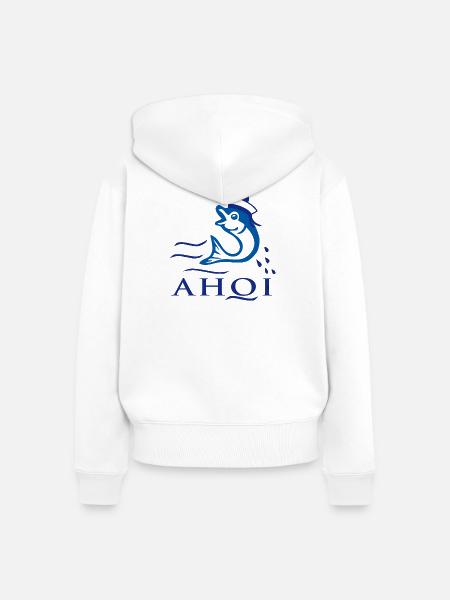 Ahoi Fisch - Frauen Premium Bio Zip Hoodie - Weiß