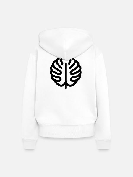 tropisches Blatt - Frauen Premium Bio Zip Hoodie - Weiß