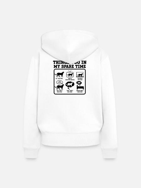 Cheetah Spare Time - Frauen Premium Bio Zip Hoodie - Weiß